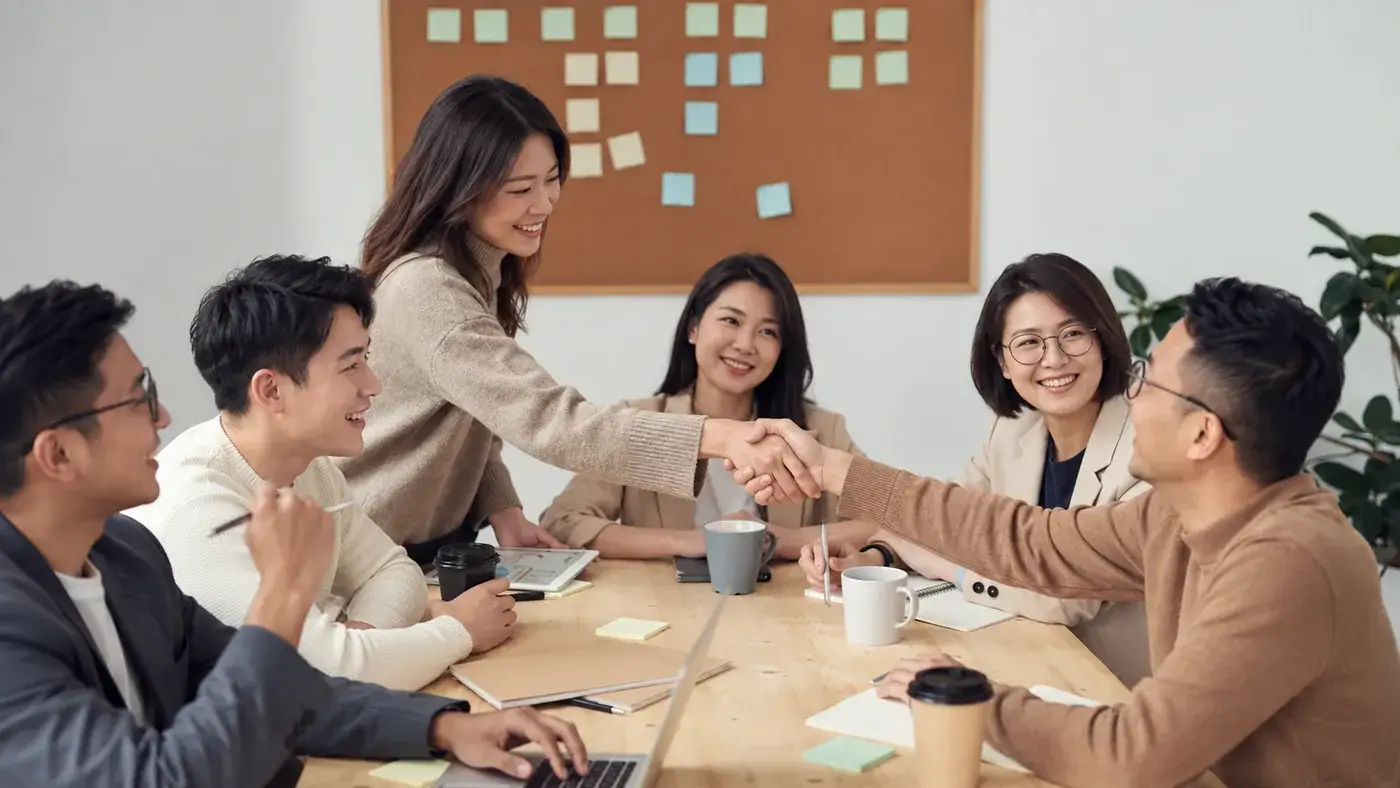 OneStop Professional Services team meeting with a client in the office